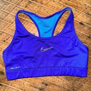 Nike blue two tone strappy S Athleisure sports bra